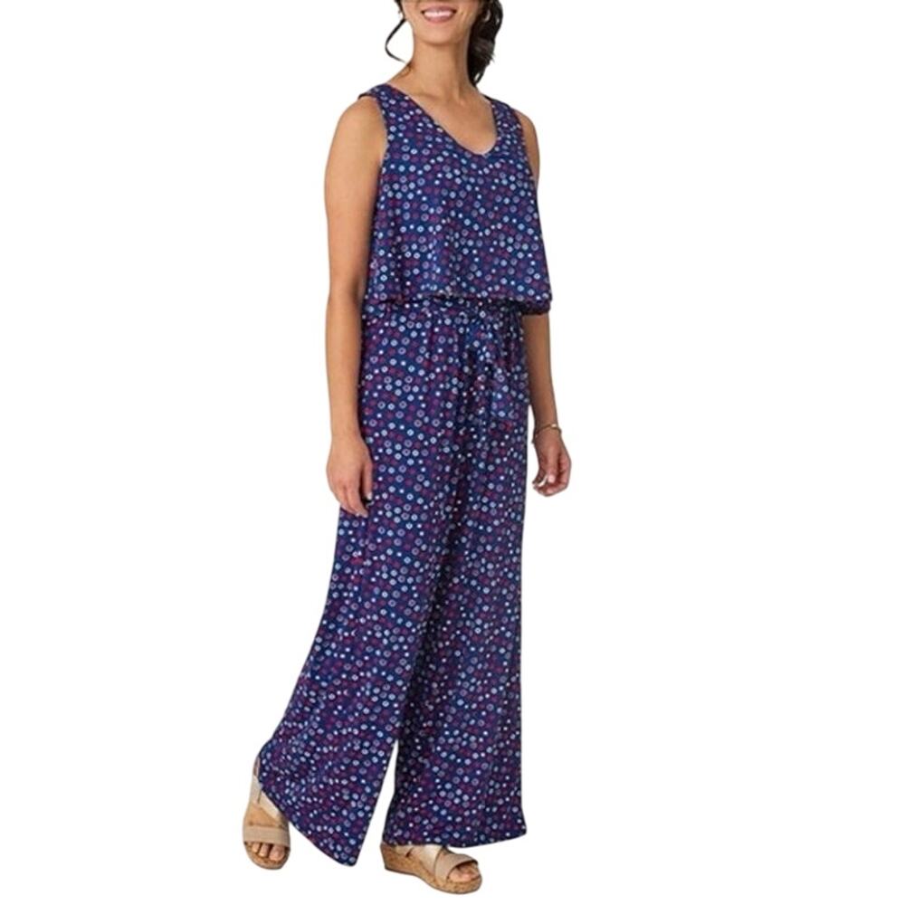 Lexington Avenue NYC Jumpsuit Sleeveless, wide leg, polka dot Size small NWOT